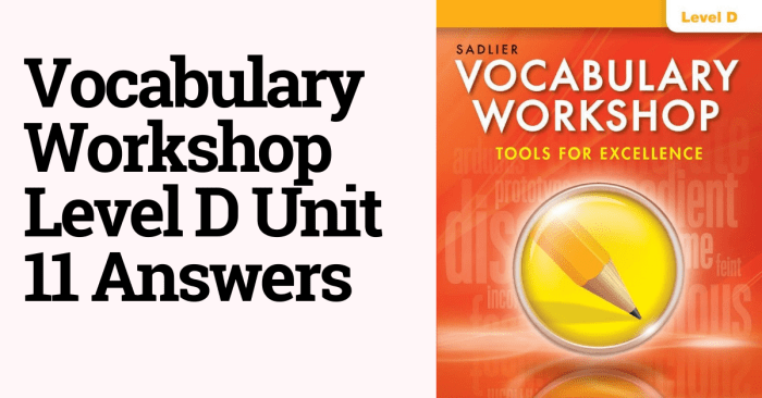 Vocab workshop level d unit 2